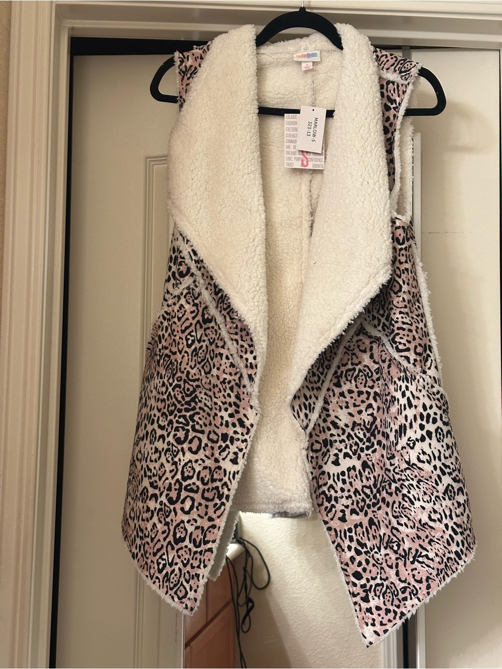 LuLaRoe Sherpa-Lined Leopard Vest
